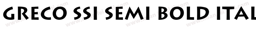 Greco SSi Semi Bold Italic字体转换